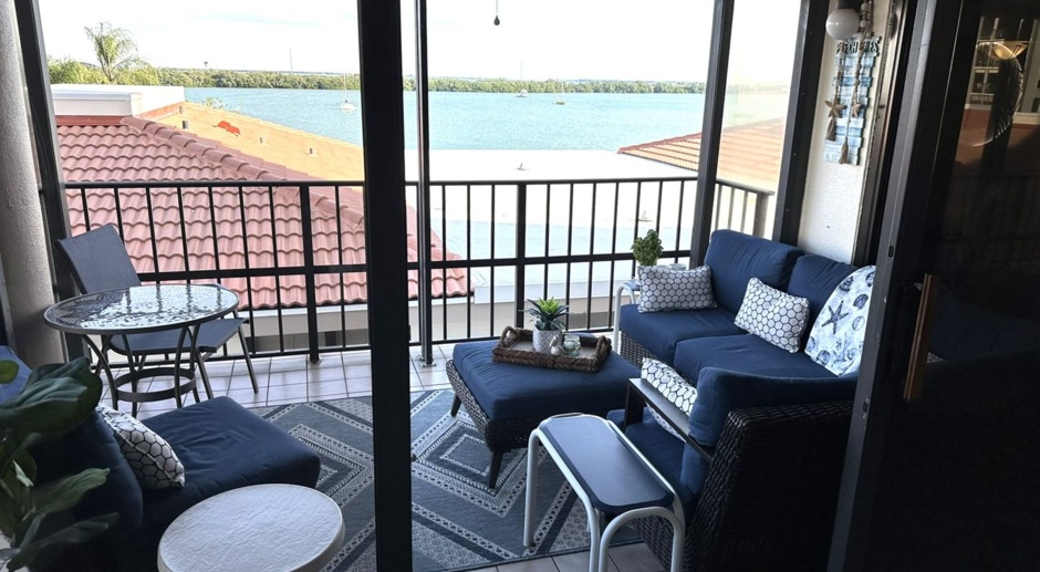 FURNISHED SIX MONTH RENTAL - WATER VIEW 2/2 BAHIA DEL MAR