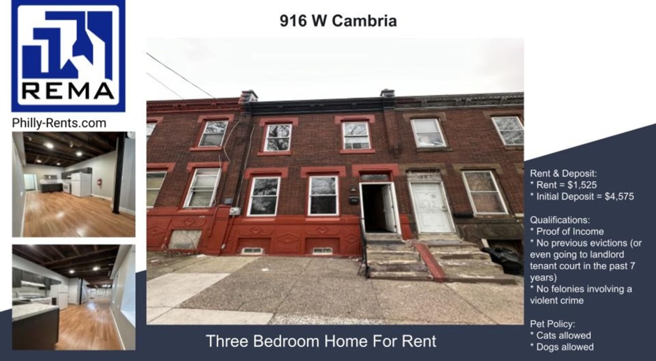 916 W Cambria Street  -   3 Bedroom / 1.5 Bathroom + Private Patio! 