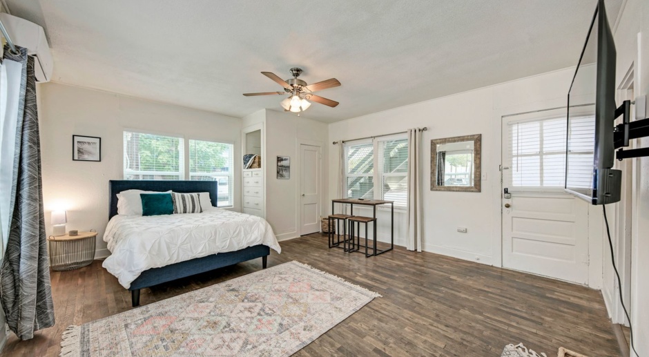 West campus cottages - gorgeous studios with hard wood floors and bright big windows.