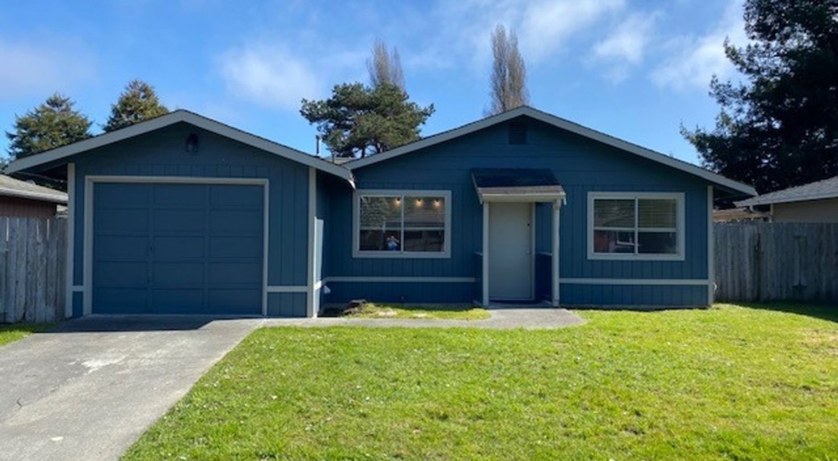 ARCATA! FULLY REMODELED 3 bedroom / 1.5 bath home with  garage & yard